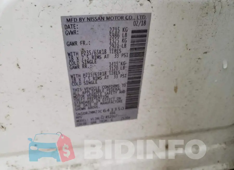 5N1DR2MM2JC643350 Photo# 13