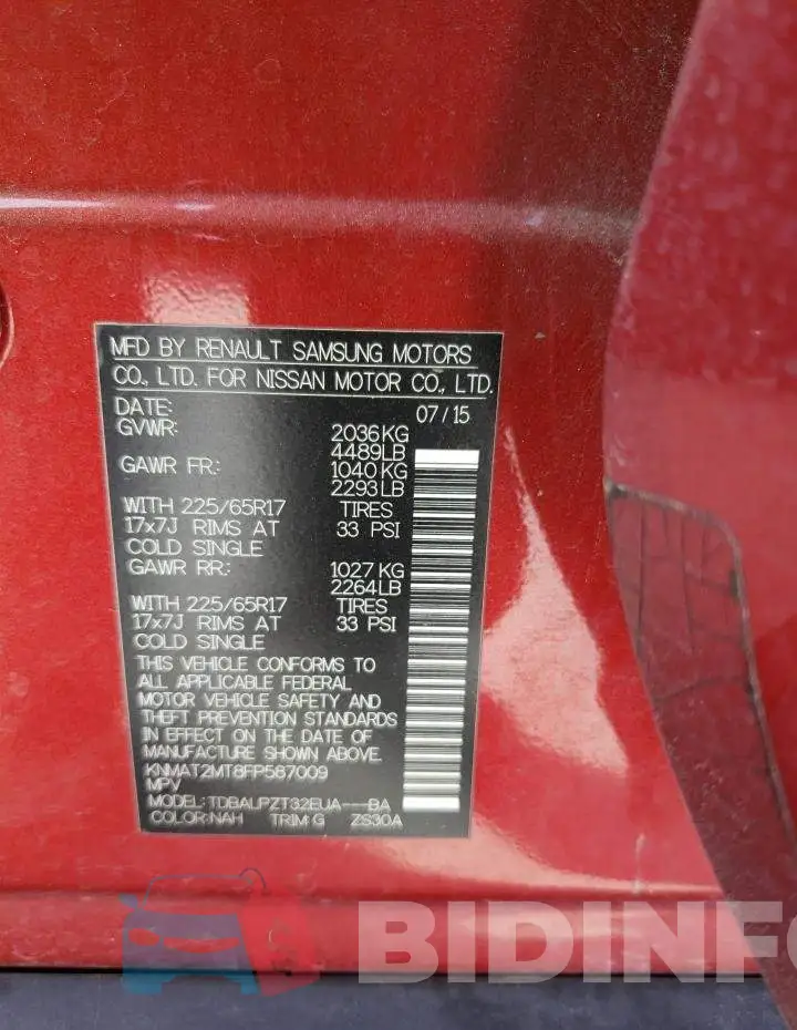 KNMAT2MT8FP587009 Photo# 13