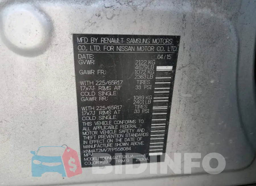 KNMAT2MV7FP558084 Photo# 13