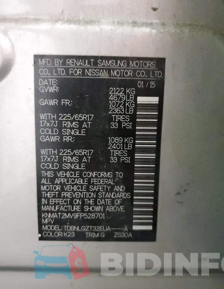 KNMAT2MV9FP528701 Photo# 13