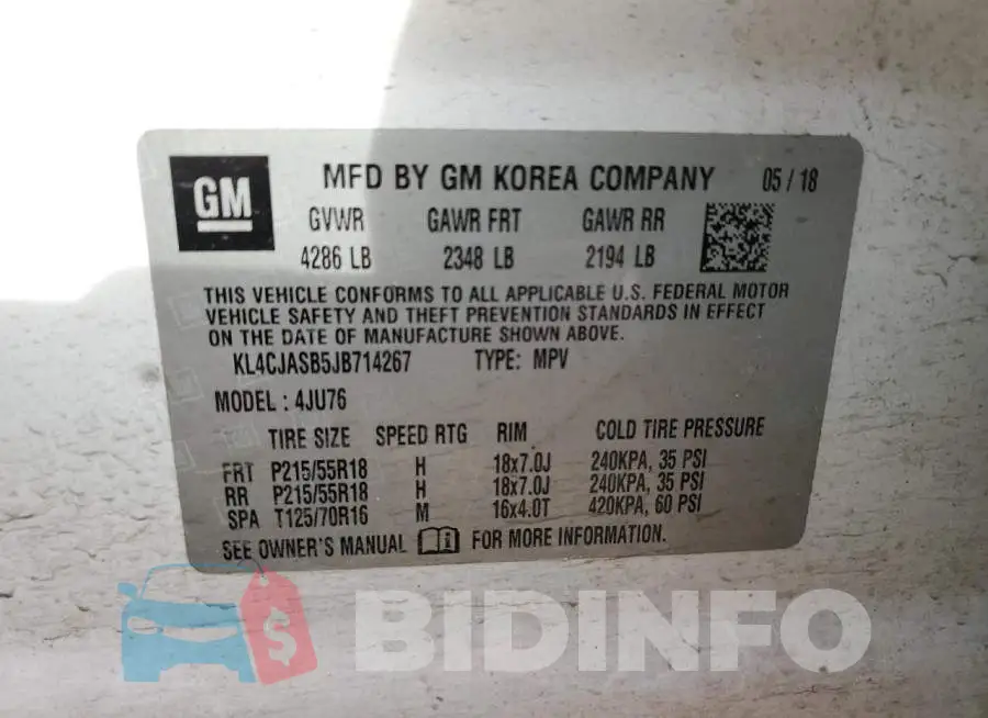KL4CJASB5JB714267 Photo# 12