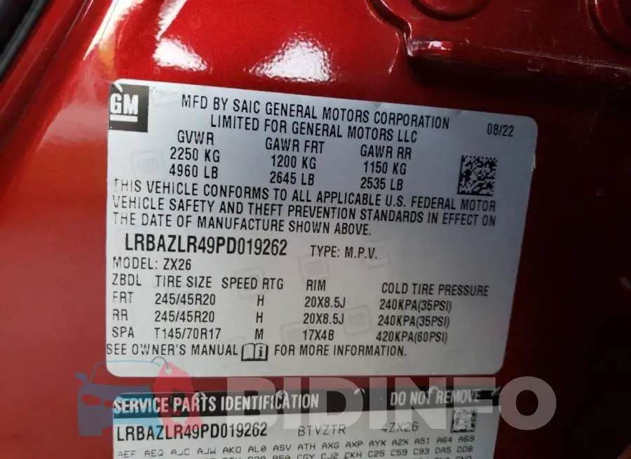 LRBAZLR49PD019262 Photo# 12