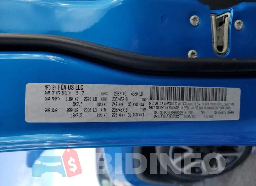 3C4NJDCB8HT632217 Photo# 12