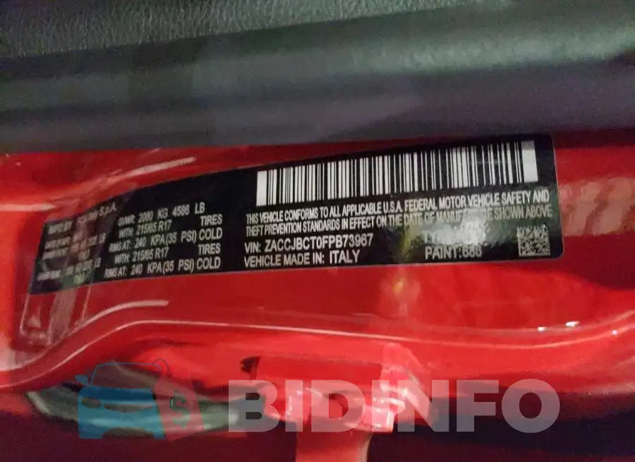 ZACCJBCT0FPB73967 Photo# 13