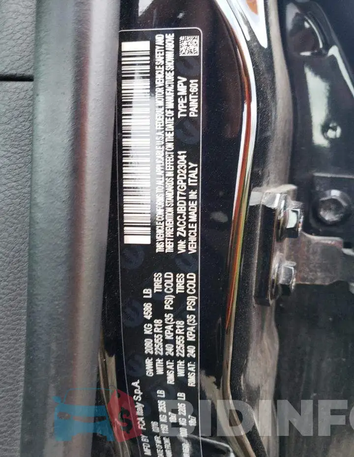ZACCJBDT7GPD23041 Photo# 13