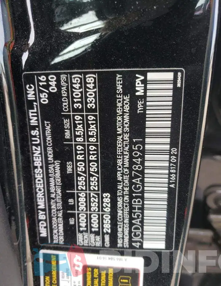 4JGDA5HB1GA784951 Photo# 12