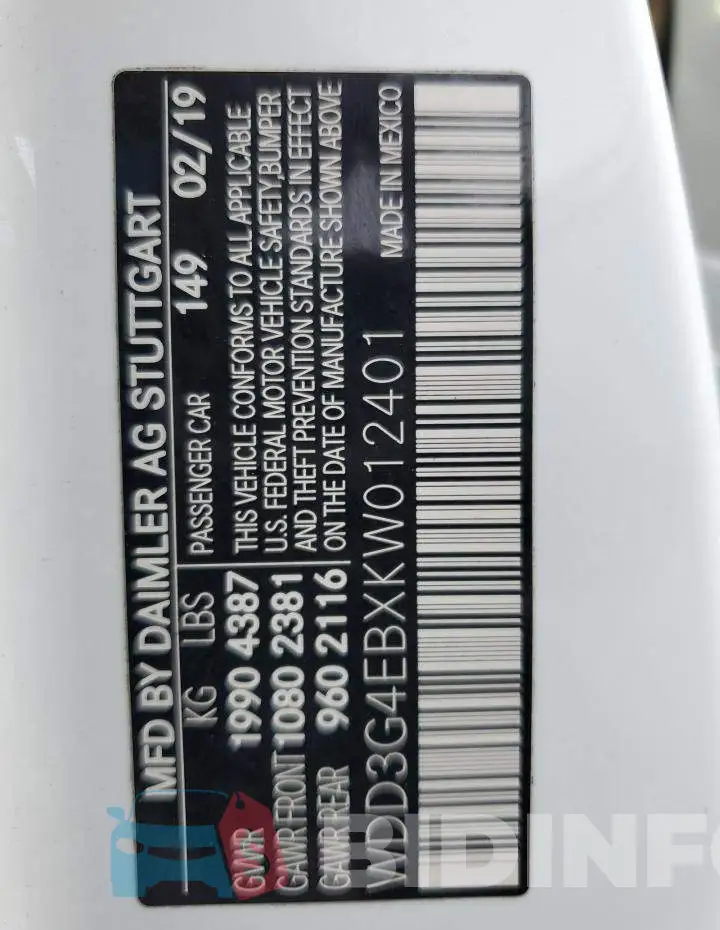 WDD3G4EBXKW012401 Photo# 12
