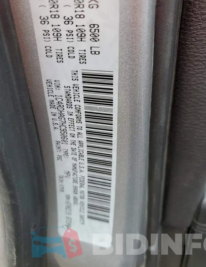 1C4RDHAG7HC950601 Photo# 13