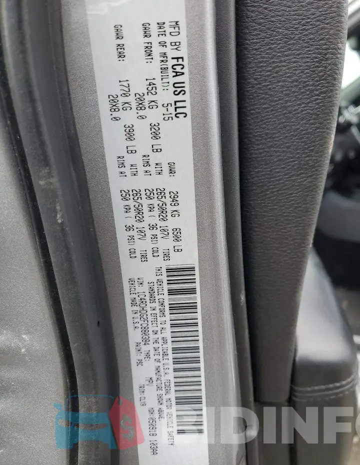 1C4RDHDG2FC880384 Photo# 12