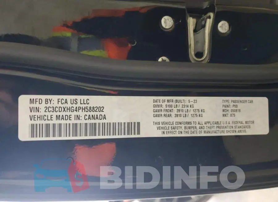 2C3CDXHG4PH588202 Photo# 13