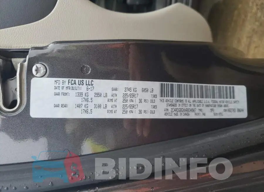 2C4RDGBGXHR834907 Photo# 13