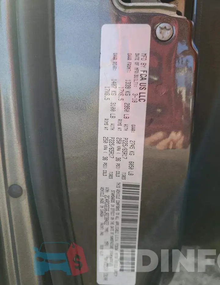 2C4RDGEG6JR238422 Photo# 13