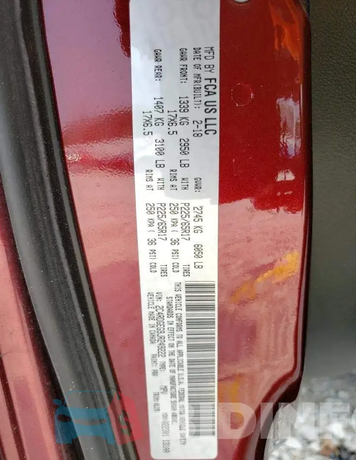 2C4RDGEG9JR249222 Photo# 13
