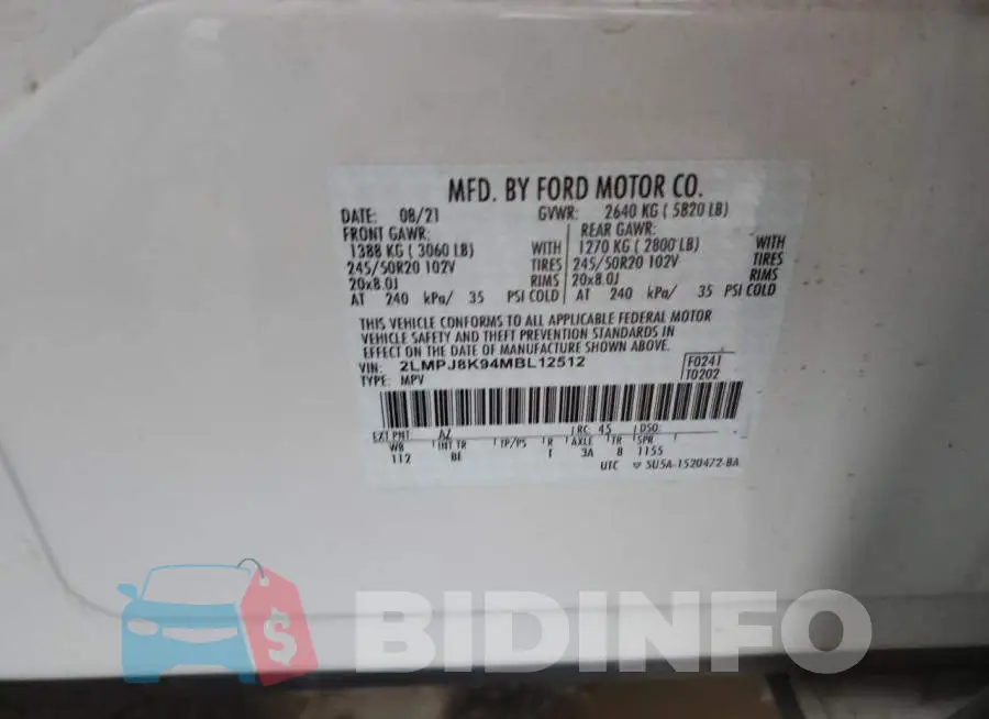 2LMPJ8K94MBL12512 Photo# 12