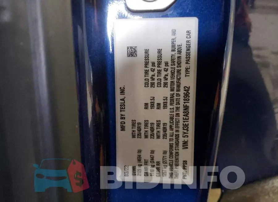 5YJ3E1EA8NF189642 Photo# 13