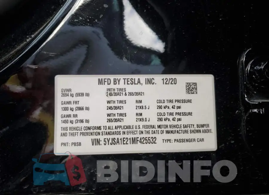 5YJSA1E21MF425532 Photo# 12