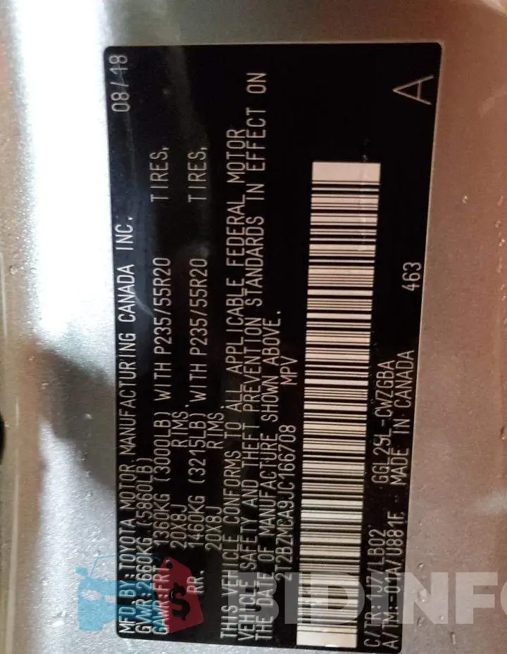 2T2BZMCA9JC166708 Photo# 13