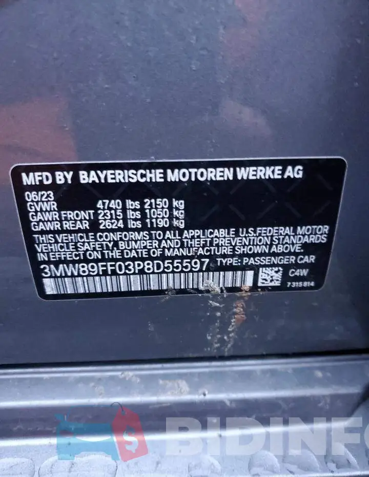 3MW89FF03P8D55597 Photo# 12