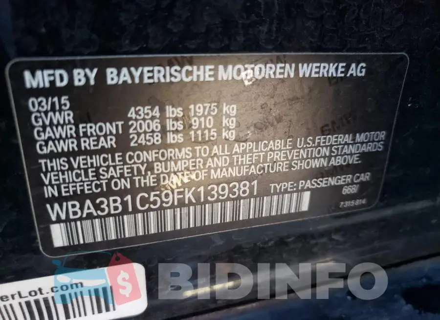 WBA3B1C59FK139381 Photo# 12