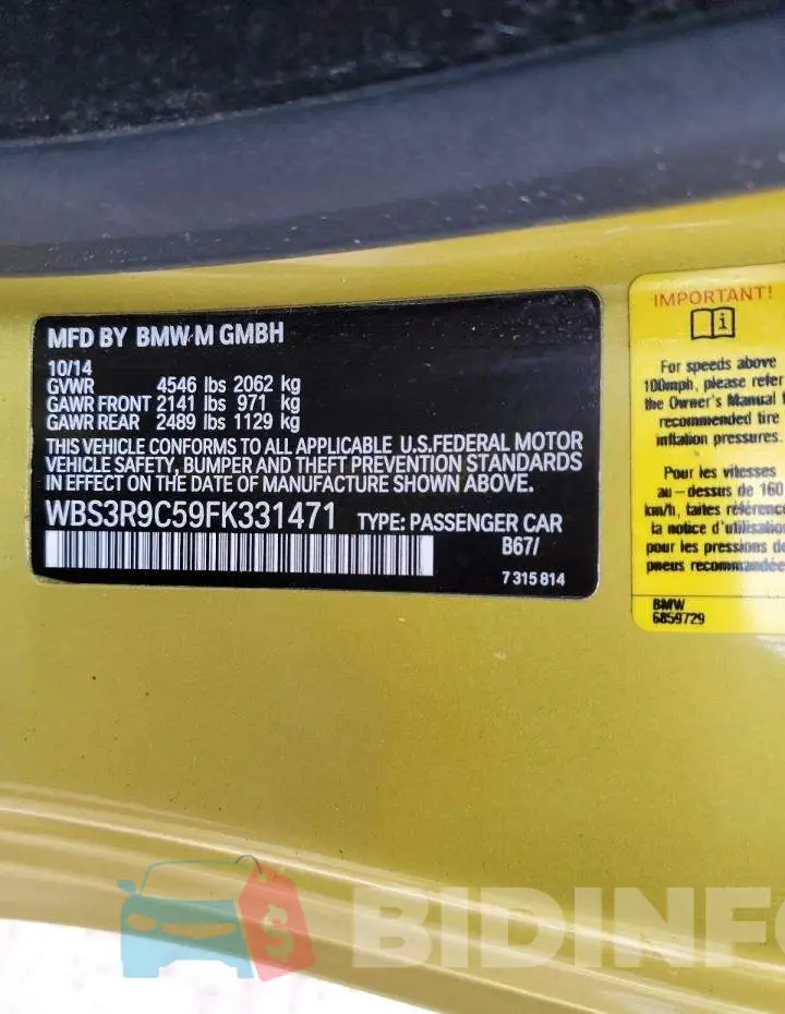 WBS3R9C59FK331471 Photo# 12