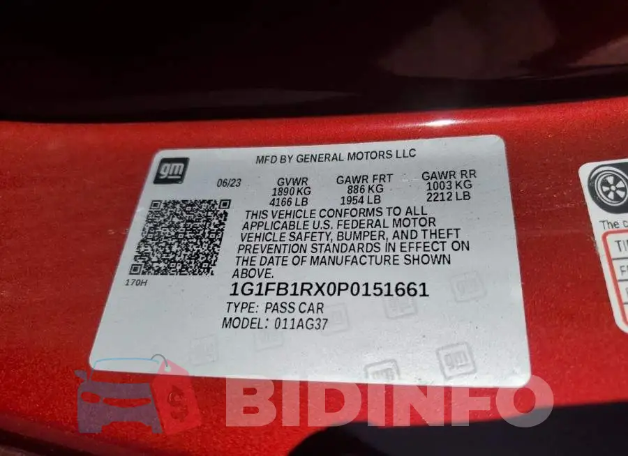 1G1FB1RX0P0151661 Photo# 13
