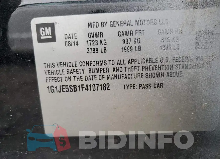 1G1JE5SB1F4107182 Photo# 12