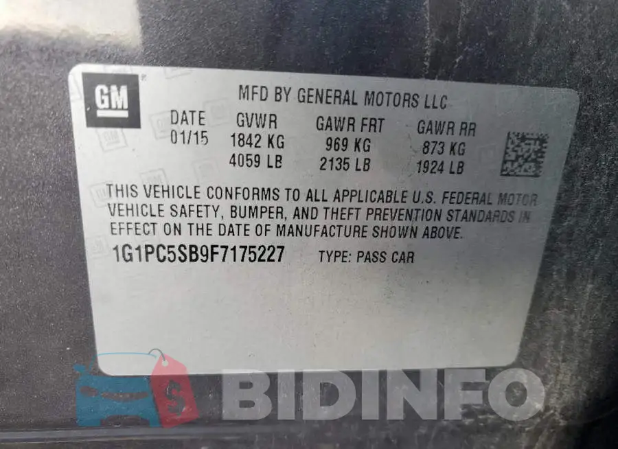 1G1PC5SB9F7175227 Photo# 12