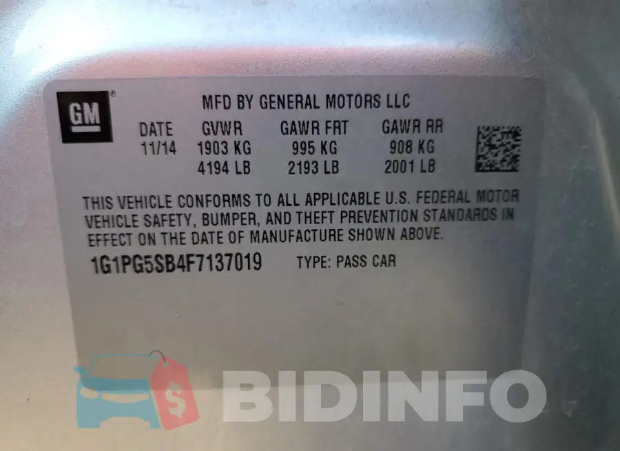 1G1PG5SB4F7137019 Photo# 13