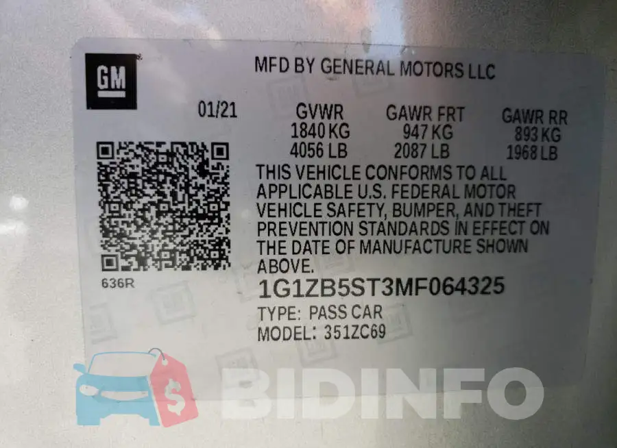 1G1ZB5ST3MF064325 Photo# 12