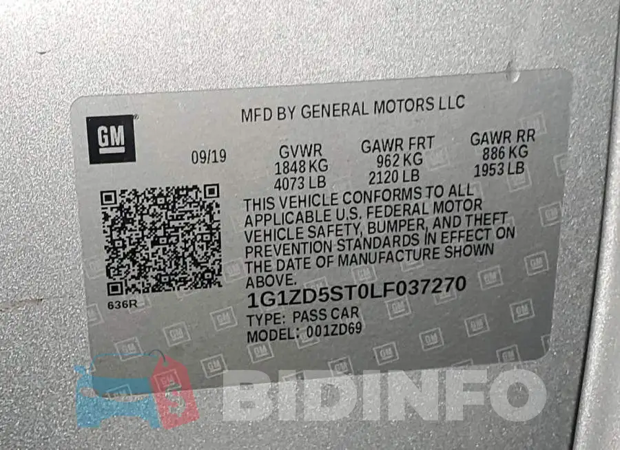 1G1ZD5ST0LF037270 Photo# 12