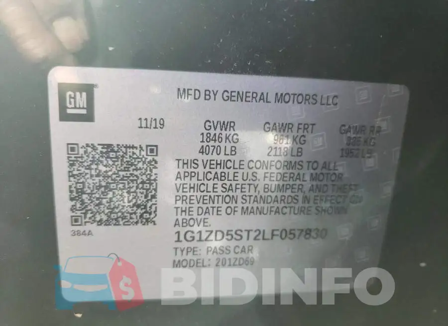 1G1ZD5ST2LF057830 Photo# 13
