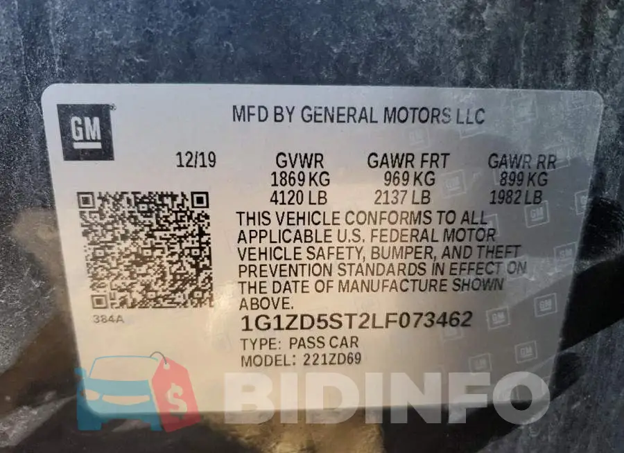 1G1ZD5ST2LF073462 Photo# 12