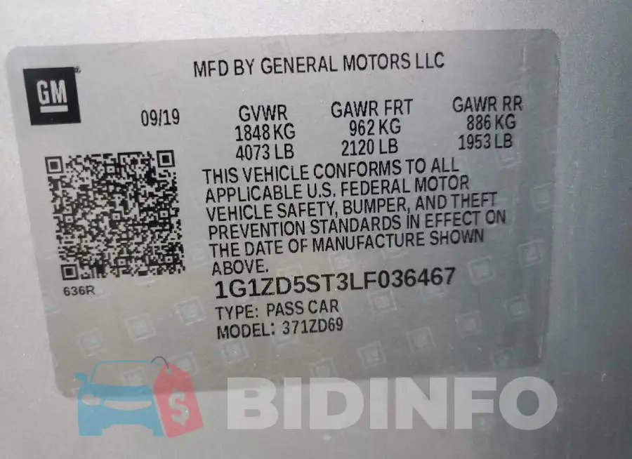 1G1ZD5ST3LF036467 Photo# 12
