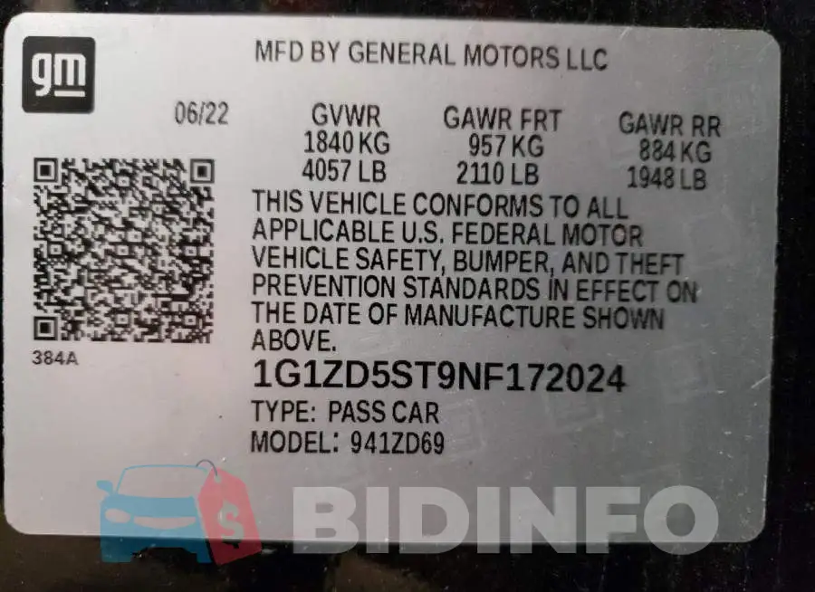 1G1ZD5ST9NF172024 Photo# 13