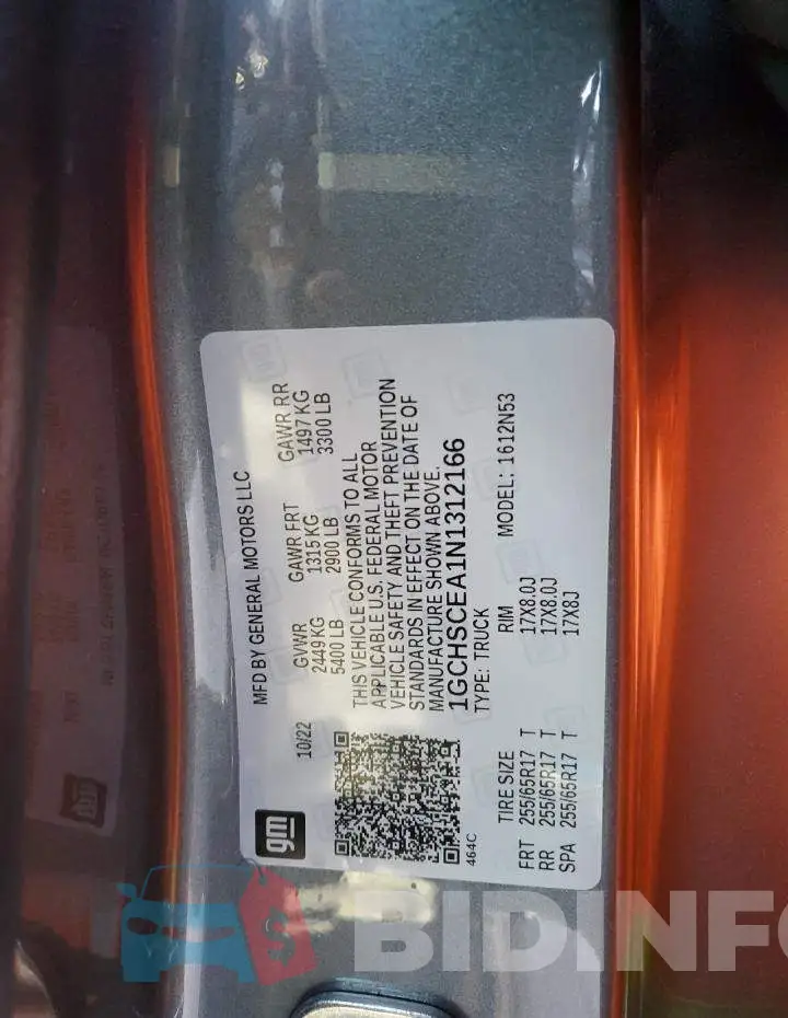 1GCHSCEA1N1312166 Photo# 12