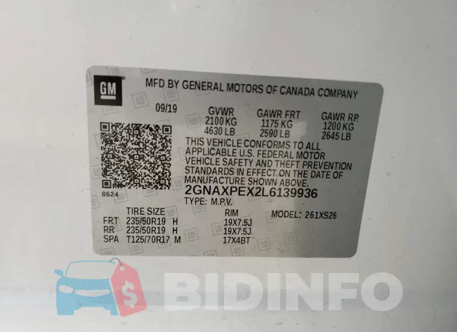 2GNAXPEX2L6139936 Photo# 13
