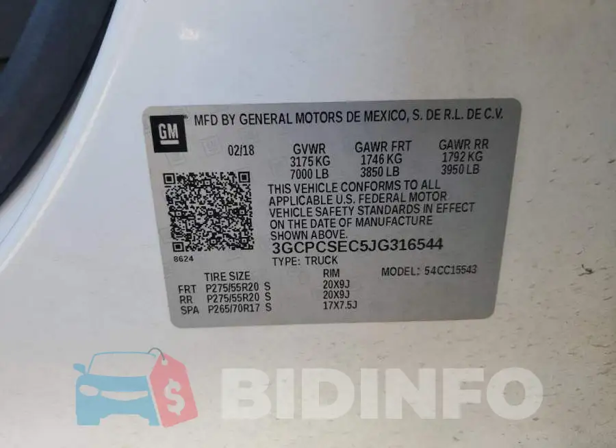 3GCPCSEC5JG316544 Photo# 12