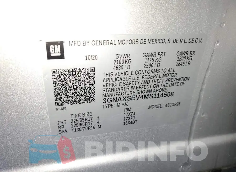 3GNAXSEV4MS114508 Photo# 13