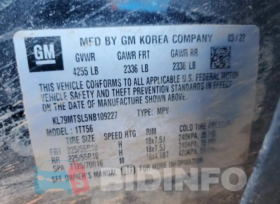 KL79MTSL5NB109227 Photo# 12