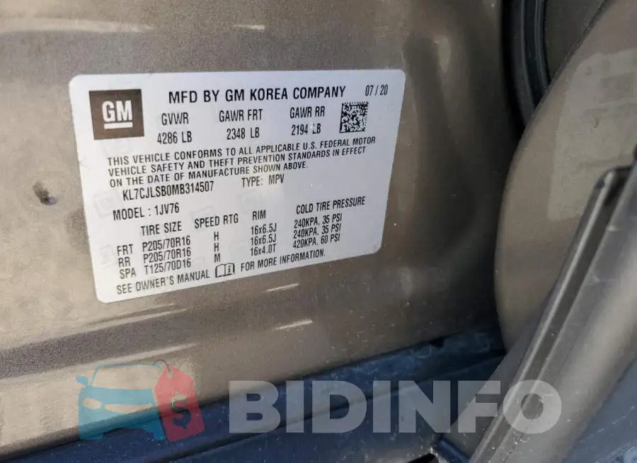 KL7CJLSB0MB314507 Photo# 12