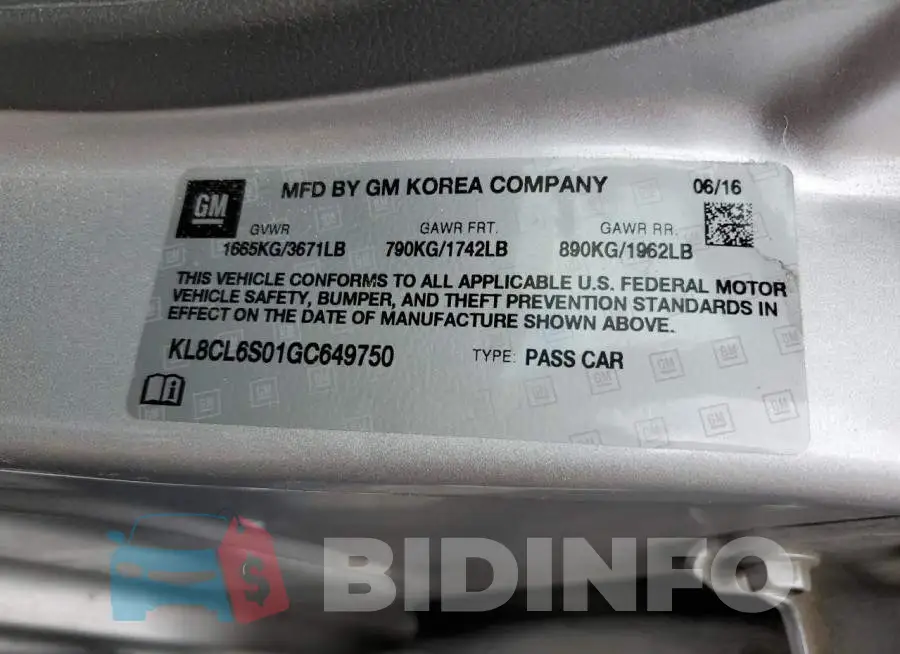 KL8CL6S01GC649750 Photo# 12