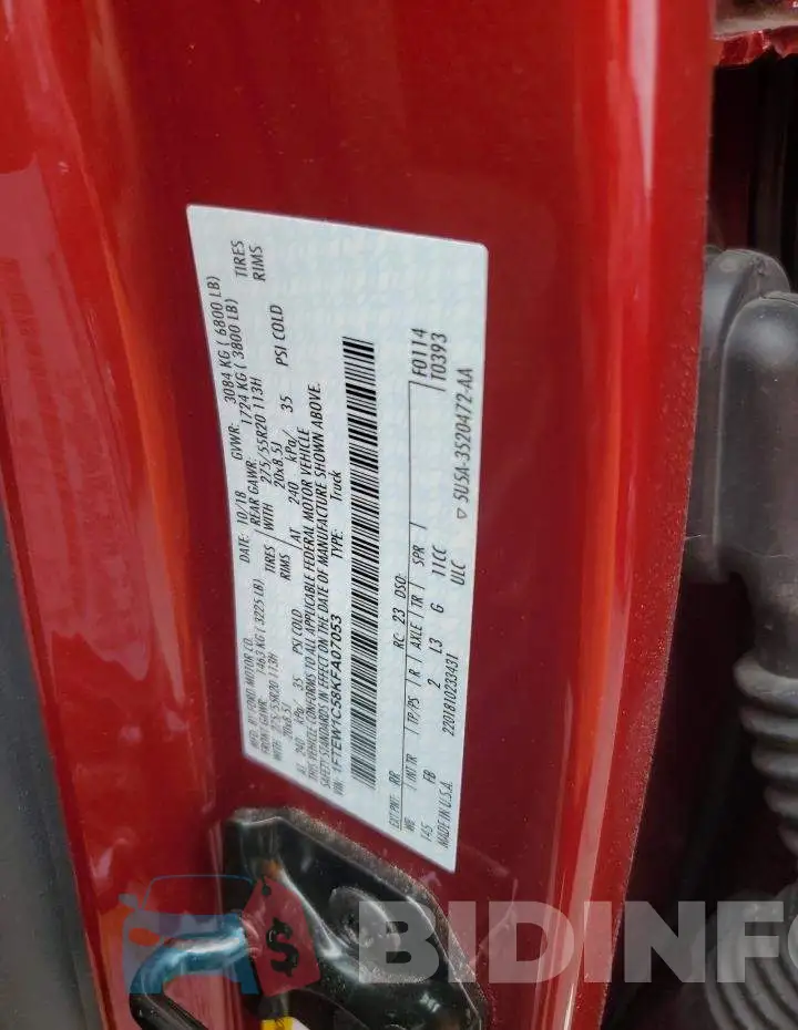 1FTEW1C58KFA07053 Photo# 13