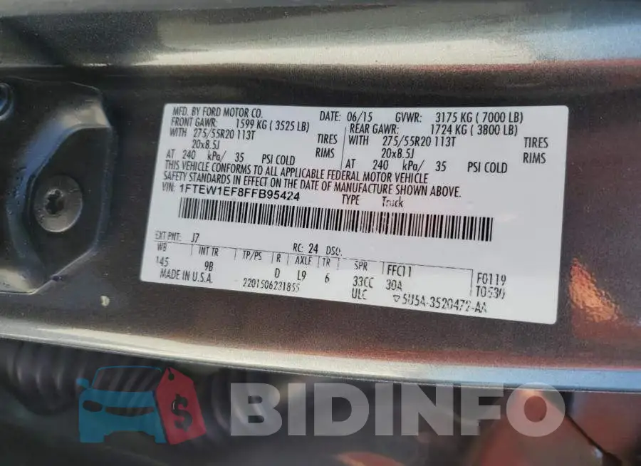 1FTEW1EF8FFB95424 Photo# 12