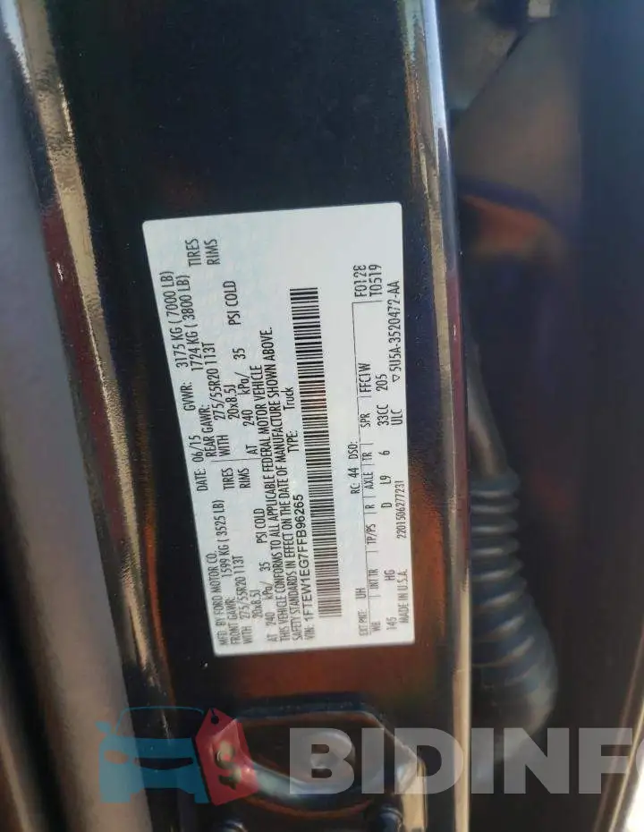 1FTEW1EG7FFB96265 Photo# 12