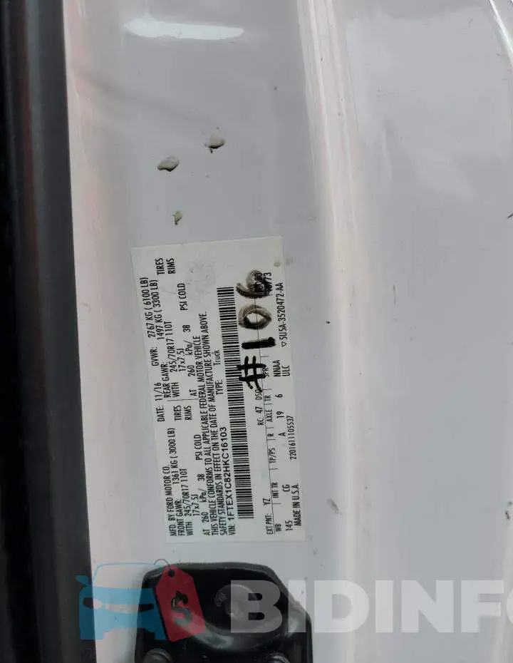 1FTEX1C82HKC16103 Photo# 12