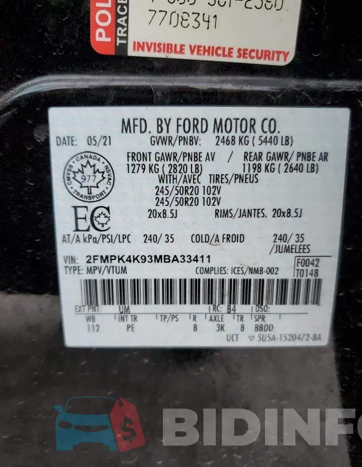 2FMPK4K93MBA33411 Photo# 14