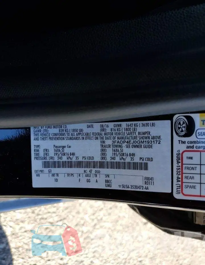 3FADP4EJ0GM193172 Photo# 12