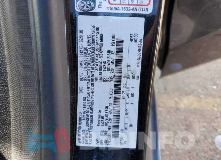 3FADP4EJ5FM171280 Photo# 13
