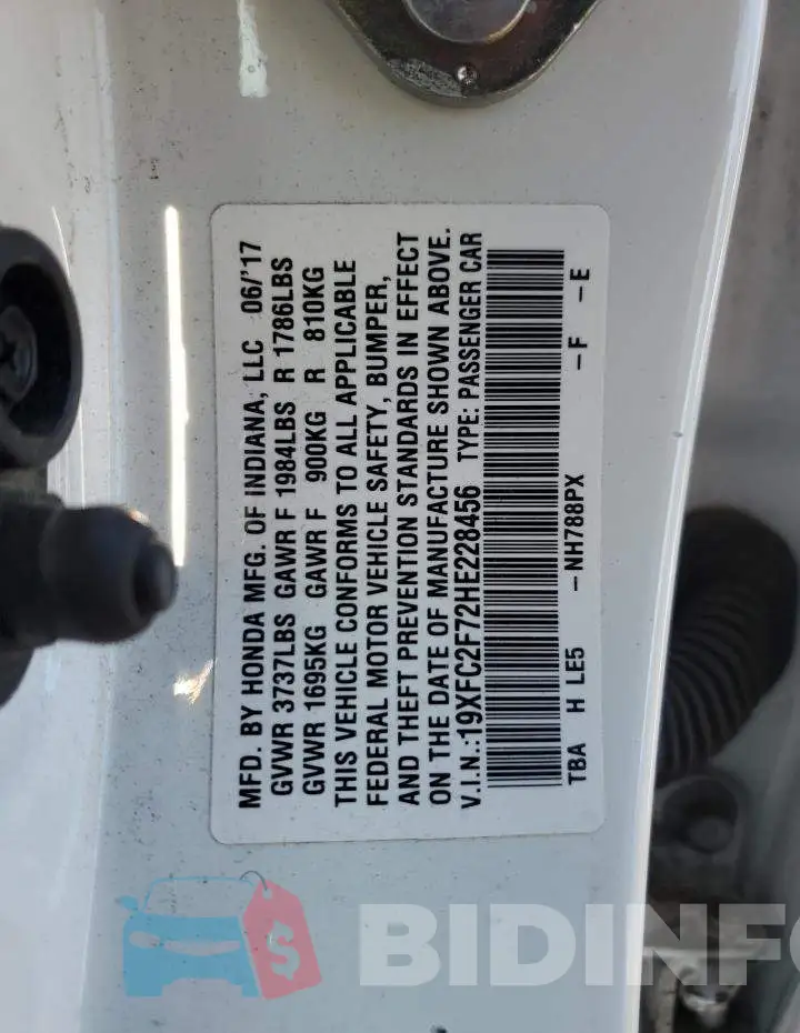 19XFC2F72HE228456 Photo# 13