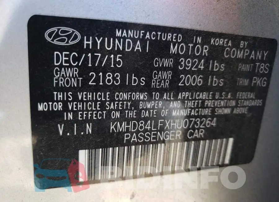 KMHD84LFXHU073264 Photo# 12